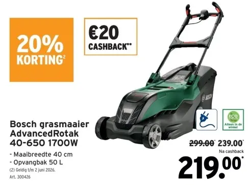 Promotie: grasmaaier AdvancedRotak 40-650 1700W