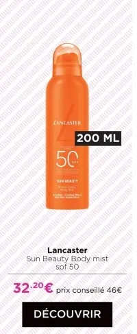 Offre: Sun Beauty Body mist spf 50