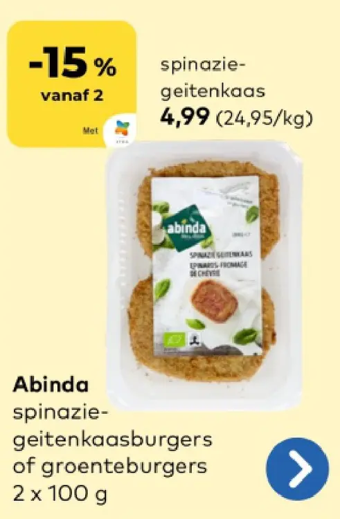 Promotie: spinazie-geitenkaas