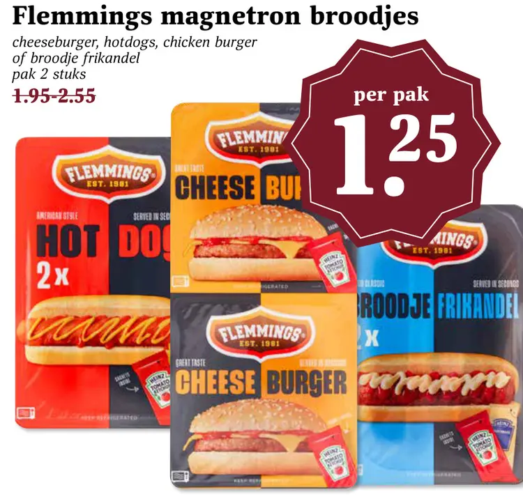 Aanbieding: Flemmings magnetron broodjes