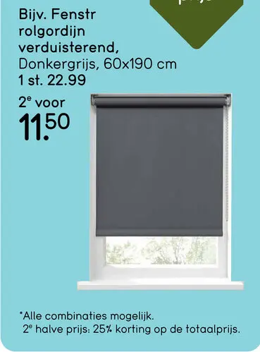 Aanbieding: Fenstr rolgordijn verduisterend, Donkergrijs