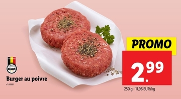 Offre: Burger au poivre