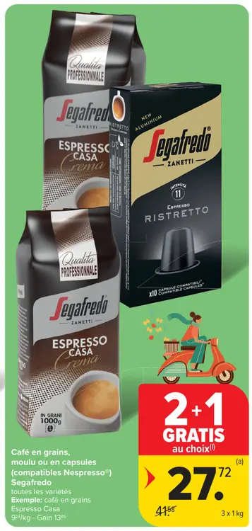 Offre: Café en grains, moulu ou en capsules