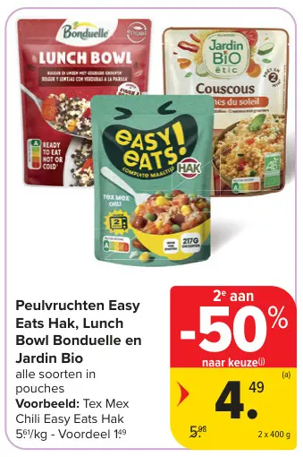 Promotie: Peulvruchten Easy Eats Hak, Lunch Bowl 