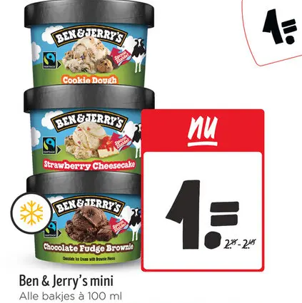 Aanbieding: Ben & Jerry's mini