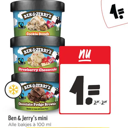 Aanbieding: Ben & Jerry's mini