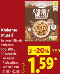 Aanbieding: Crownfield Krokante muesli