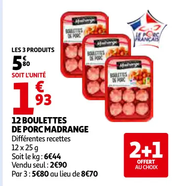Offre: 12 boulettes de porc