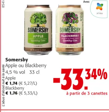 Offre: Somersby Apple ou Blackberry