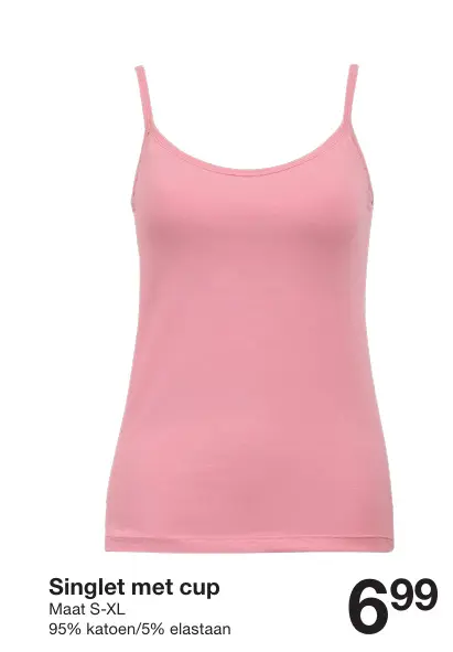 Aanbieding: Singlet met cup