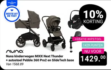 Aanbieding: Nuna kinderrwagen MIXX Next Thunder + autosto