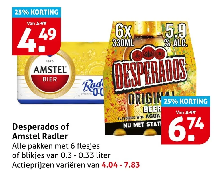Aanbieding: Desperados of Amstel Radler