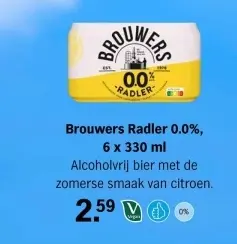 Aanbieding: Brouwers Radler 0.0%
