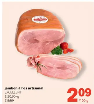 Offre: jambon à l'os artisanal