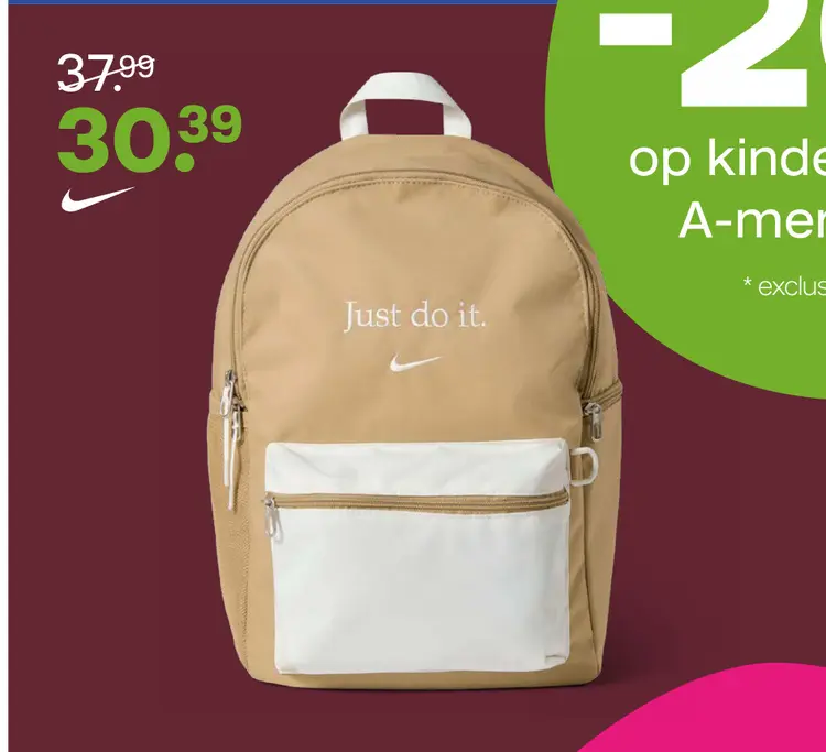 Promotie: Rugzak beige