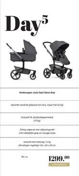 Aanbieding: Kinderwagen Joolz Day5 Stone Grey