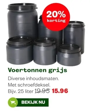 Aanbieding: Voertonnen grijs