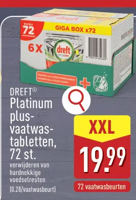 Promotie: Platinum plus-vaatwastabletten