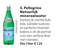 Aanbieding: S. Pellegrino Natuurlijk mineraalwater