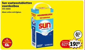 Aanbieding: Sun vaatwastabletten voordeelbox