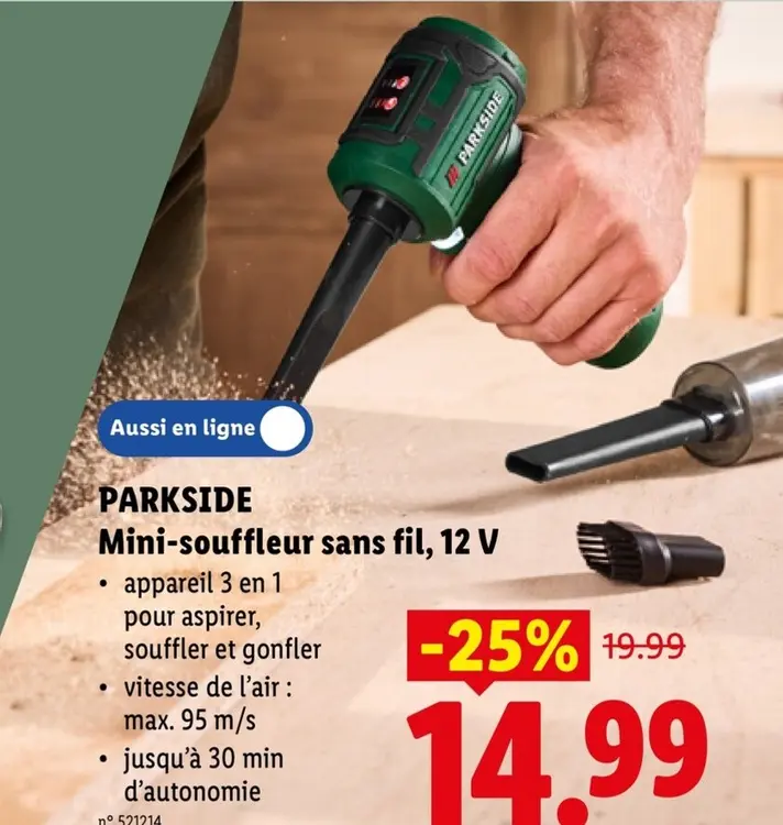 Offre: Mini-souffleur sans fil