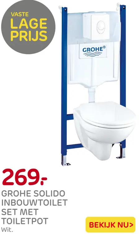 Aanbieding: Solido Inbouwtoilet Set Met Toiletpot