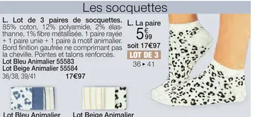Offre: Les socquettes