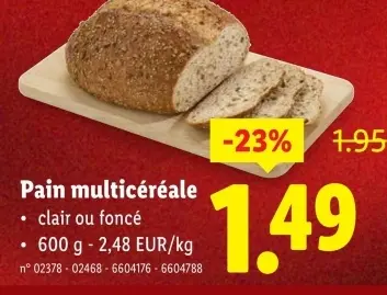 Offre: Pain multicéréale