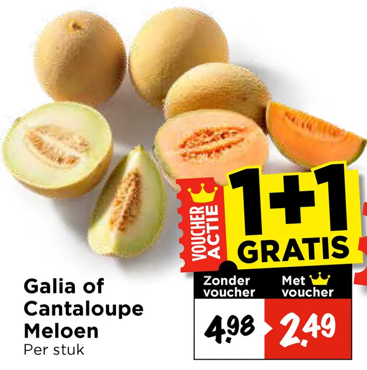 Aanbieding: Galia of Cantaloupe Meloen