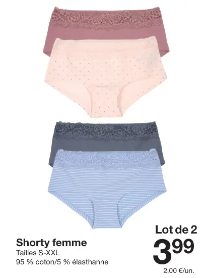 Offre: Shorty femme