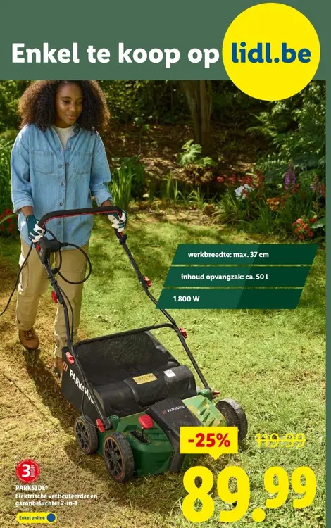 Promotie: Elektrische verticuteerder en gazonbeluchter