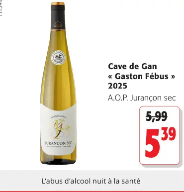 Offre: Cave de Gan « Gaston Fébus »