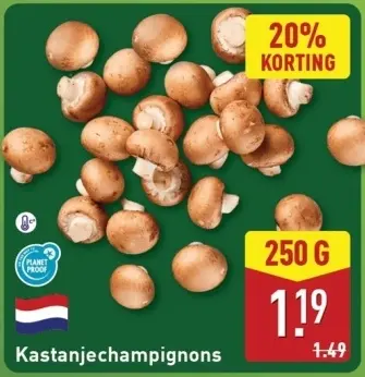 Aanbieding: Kastanjechampignons