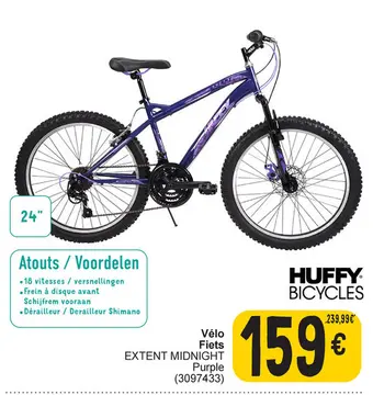 Offre: Vélo Fiets EXTENT MIDNIGHT Purple