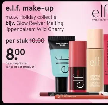 Aanbieding: e.l.f. make-up m.u.v. Holiday collectie bijv.