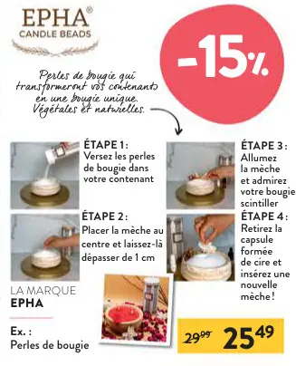 Offre: Perles de bougie