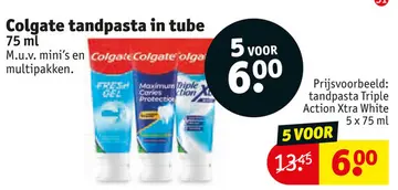 Aanbieding: Colgate tandpasta in tube