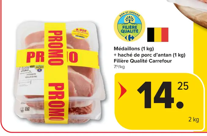 Offre: Médaillons + haché de porc d'antan