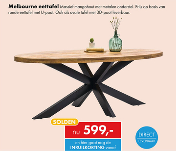 Aanbieding: Melbourne eettafel