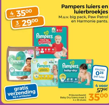 Aanbieding: Pampers luiers en luierbroekjes