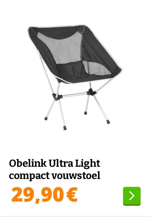 Aanbieding: Obelink Ultra Light compact vouwstoel
