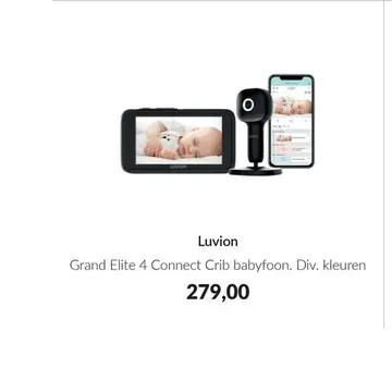 Aanbieding: Luvion Grand Elite 4 Connect Crib - Babyfoon
