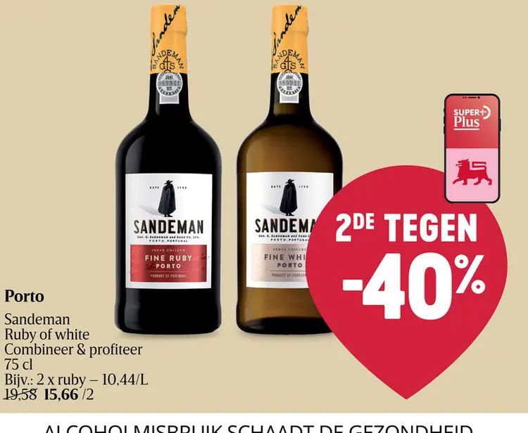 Aanbieding: Porto Sandeman Ruby of white