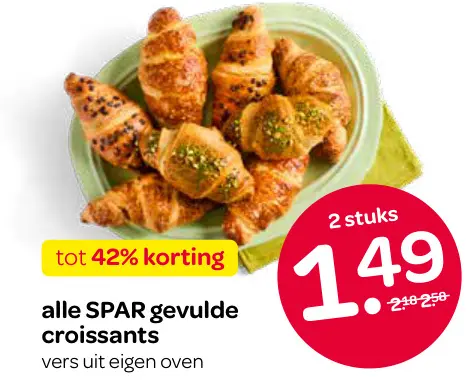Aanbieding: gevulde croissants