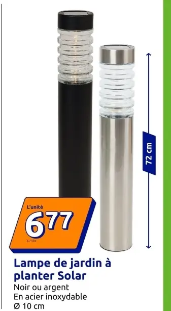 Offre: Lampe de jardin à planter Solar