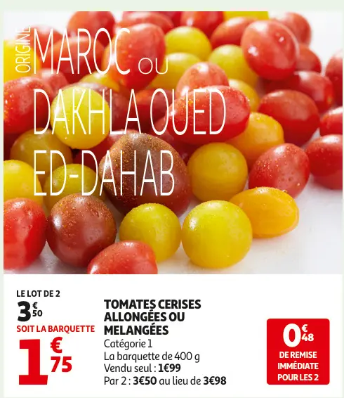 Promotie: Tomates cerises allongées ou melangées
