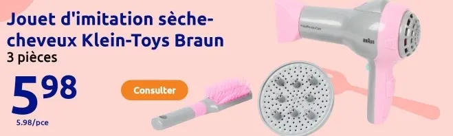 Offre: Jouet d'imitation sèche-cheveux