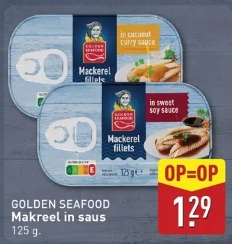 Aanbieding: GOLDEN SEAFOOD Makreel in saus