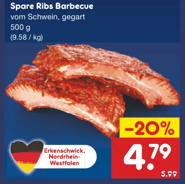 Aanbieding: Spare Ribs Barbecue