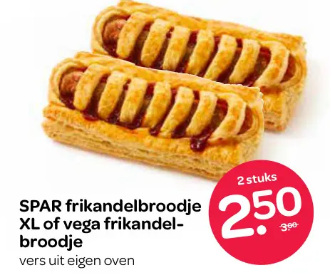 Aanbieding: frikandelbroodje XL of vega frikandelbroodje